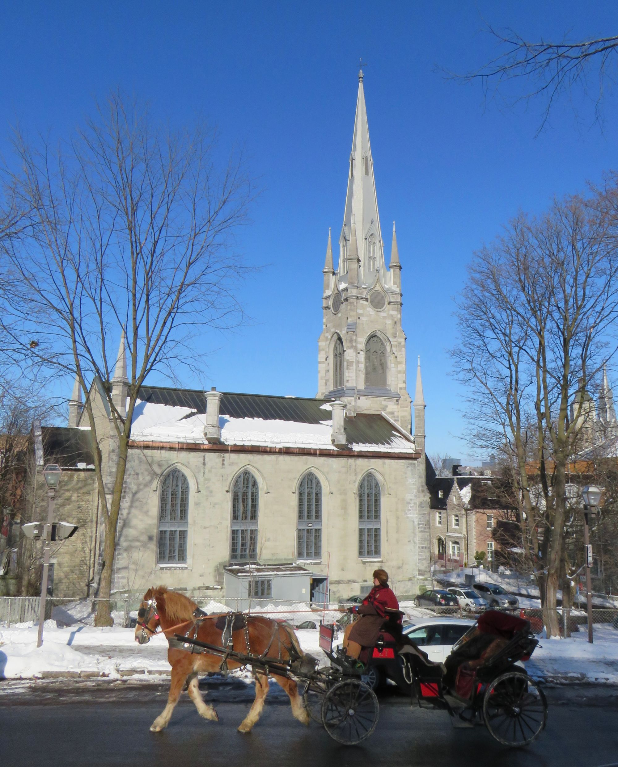 Chalmers-Wesley United Church in winter  (photo by Shirley Nadeau) 